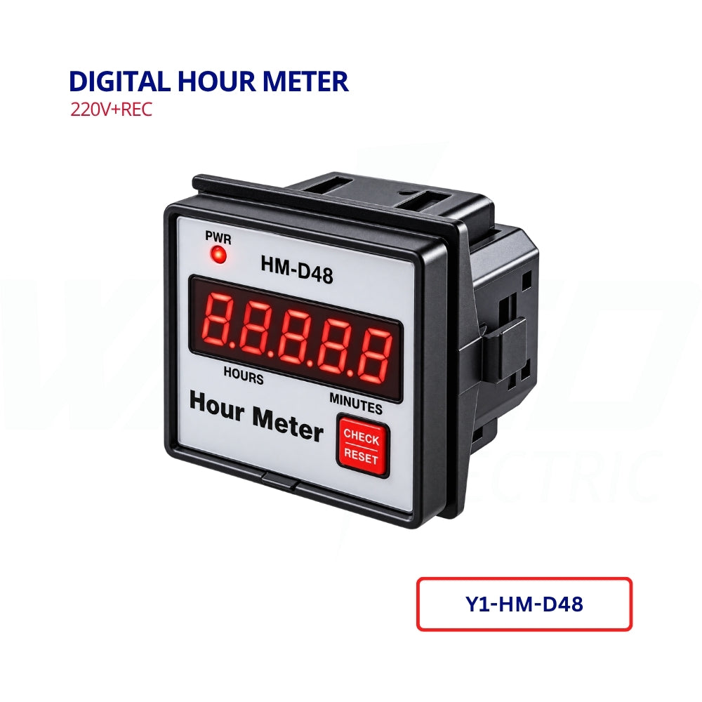 Digital Hour Meter - 220v+REC
