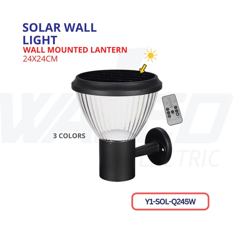Solar & Electric Wall Light - Round