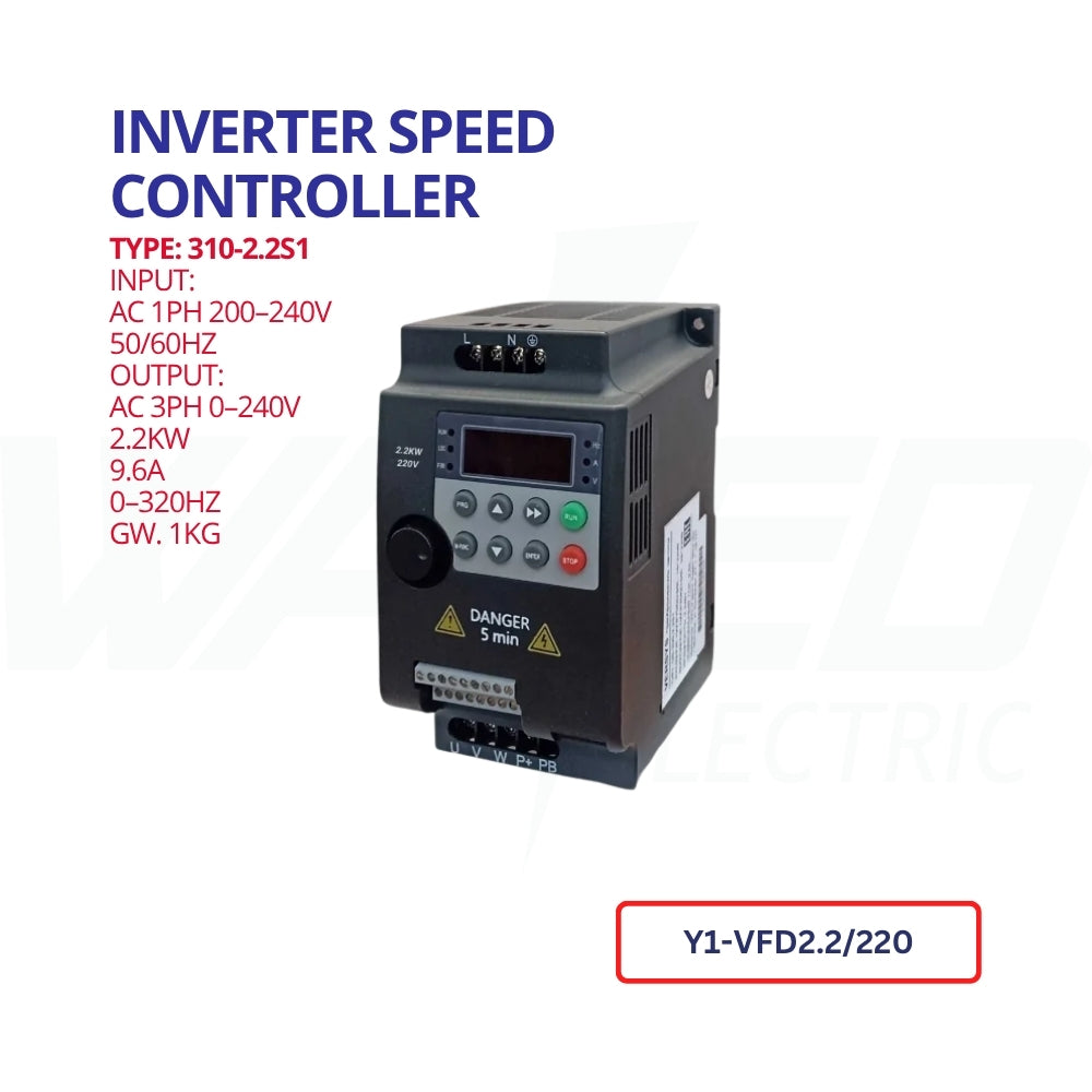 INVERTER SPEED CONTROLLER - 2.2KW 220V