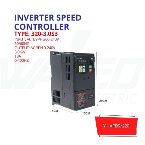 INVERTER SPEED CONTROLLER - 3KW 220V