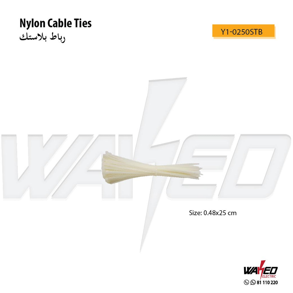 Nylon Cable Ties - 25CM - Black & White