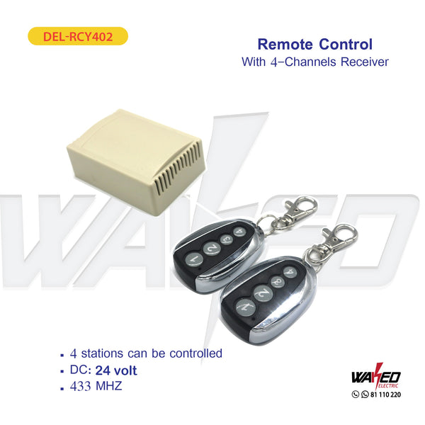 Remote Control - With 4 Channel Receiver – Waked Electric