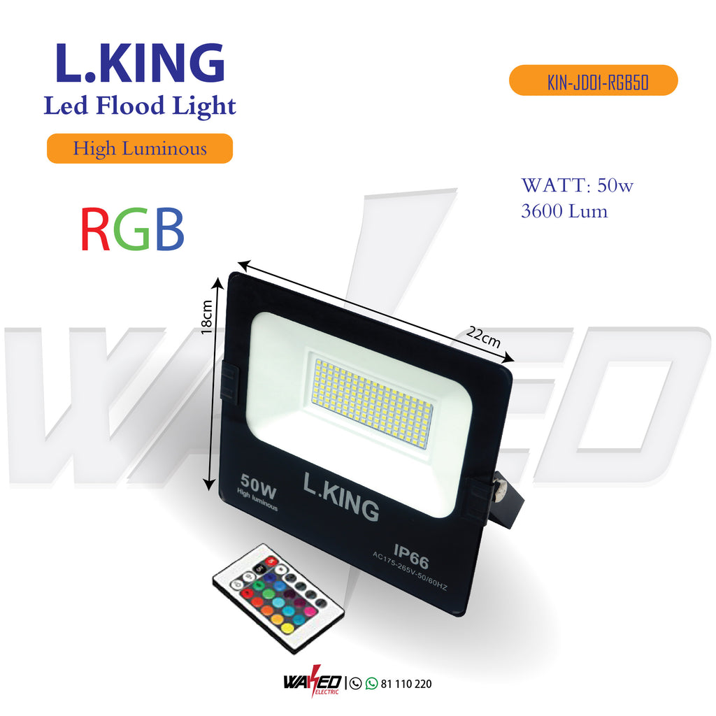 Led Flood Light-50W-RGB-L.King