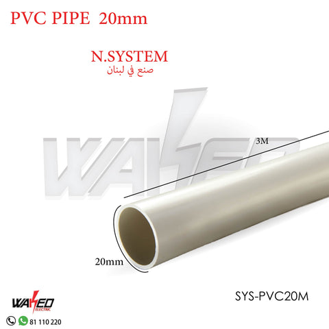 PVC Pipe - 20mm - 3m - N.System