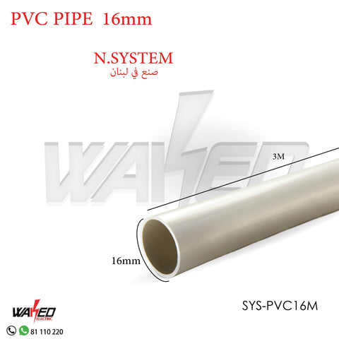 PVC Pipe - 16mm - 3m - N.System