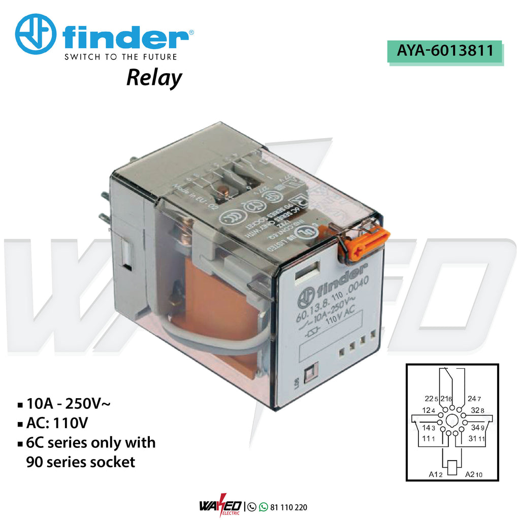 Panel Relay Finder RELAY - 10A - FINDER – Waked Electric