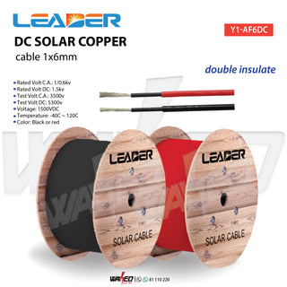 DC Solar Cable Copper - Double Insulate - 1X6mm