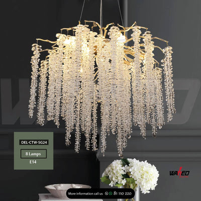 Crystal Chandelier  - 8 lamps - E14