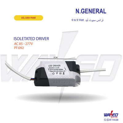 Led Driver - 6 To 9 Watt - N.General