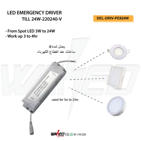 Led Emergency Driver - From 3W Till 24W-220-240V