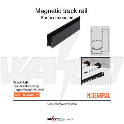Magnetic Track Rail - Surface mounted