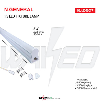 Led Fixture Lamp - T5 5W - N.GENERAL