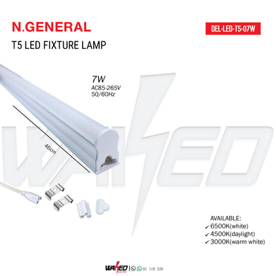 Led Fixture Lamp - T5 7W - N.GENERAL