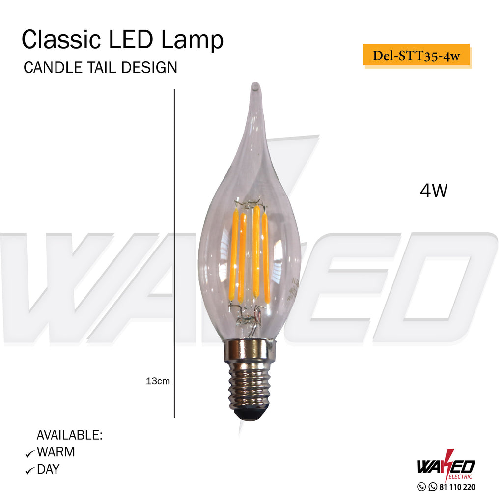 Filament Candle Bulb - E14 - 4W