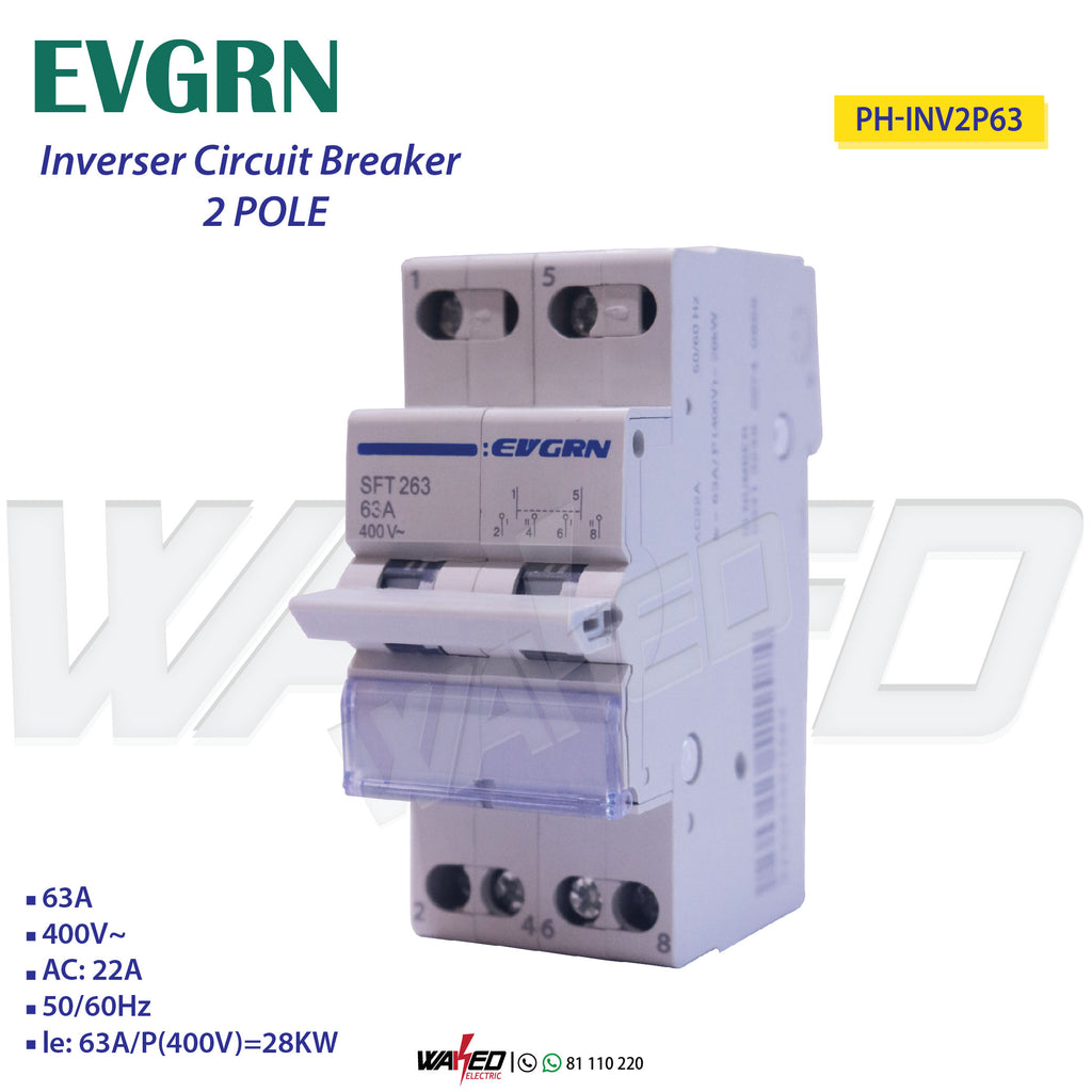 Inverser Circuit Breaker - 2P 63A - EVGRN