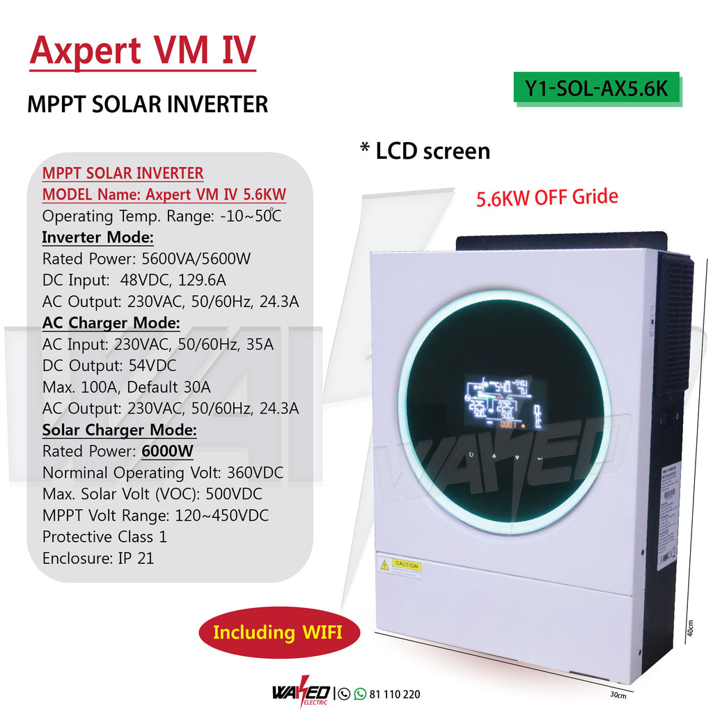 Solar Inverter - 5.6KW- Off/Grid - Including WIFI