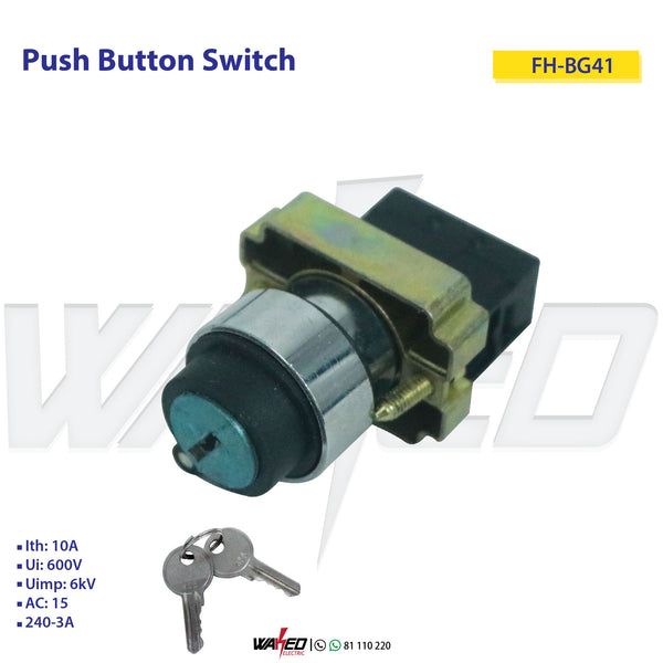 Push Button Switch - With KEY – Waked Electric