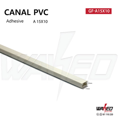 Canal Pvc - 15X10 - 1m - Adhesive