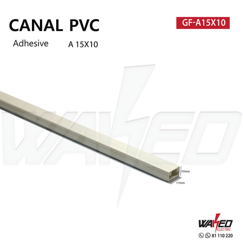 Canal Pvc - 15X10 - 1m - Adhesive