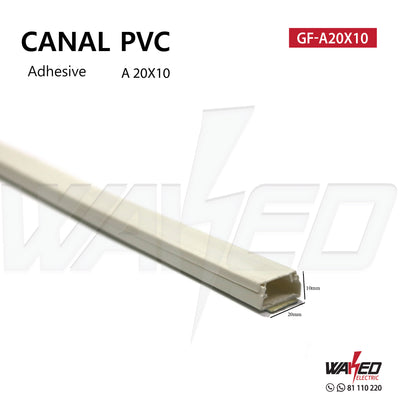 Canal Pvc - 20X10 - 1m - Adhesive