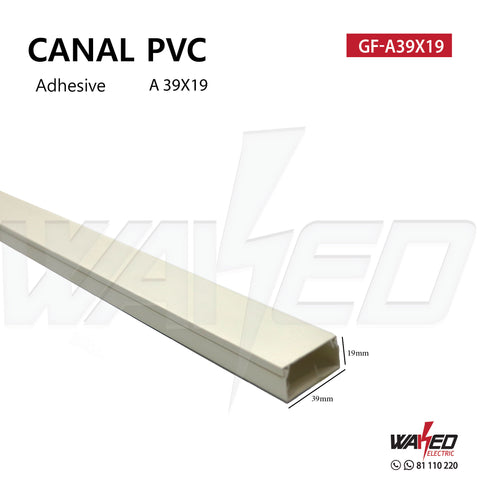 Canal Pvc - 39X19 - 1m - Adhesive