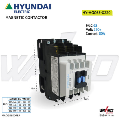 Magnetic Contactor - 80A/HGC65 - Hyundai