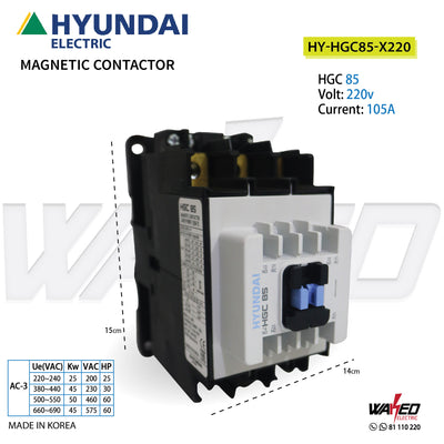 Magnetic Contactor - 105A/HGC85 - Hyundai