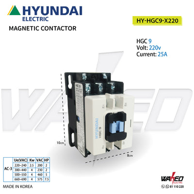 Magnetic Contactor - 25A/HGC9 - Hyundai