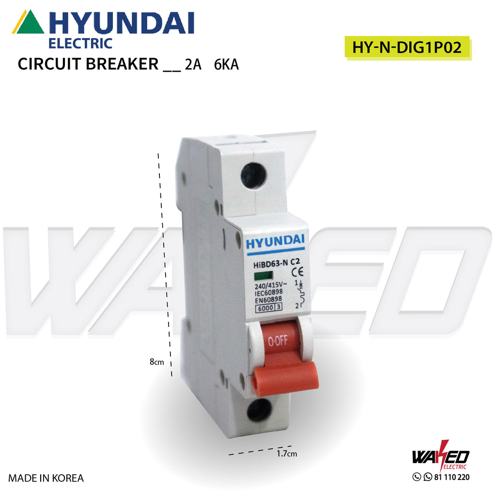 Circuit Breaker - 1 Phase - 6KA - Hyundai