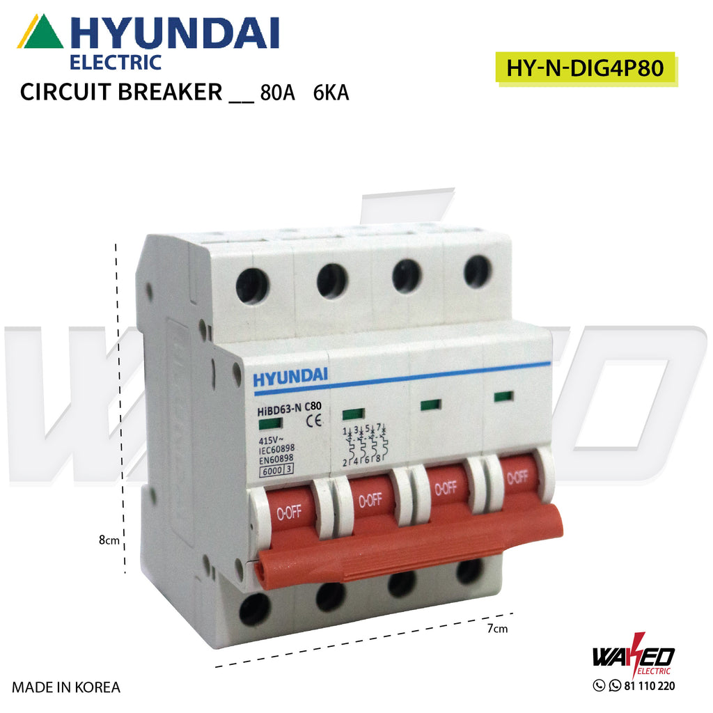 circuit Breaker - 4 Phase - 6KA - Hyundai