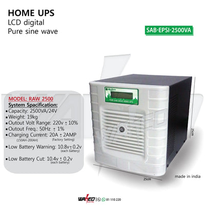 Home UPS 2500va/24v pure sine wave
