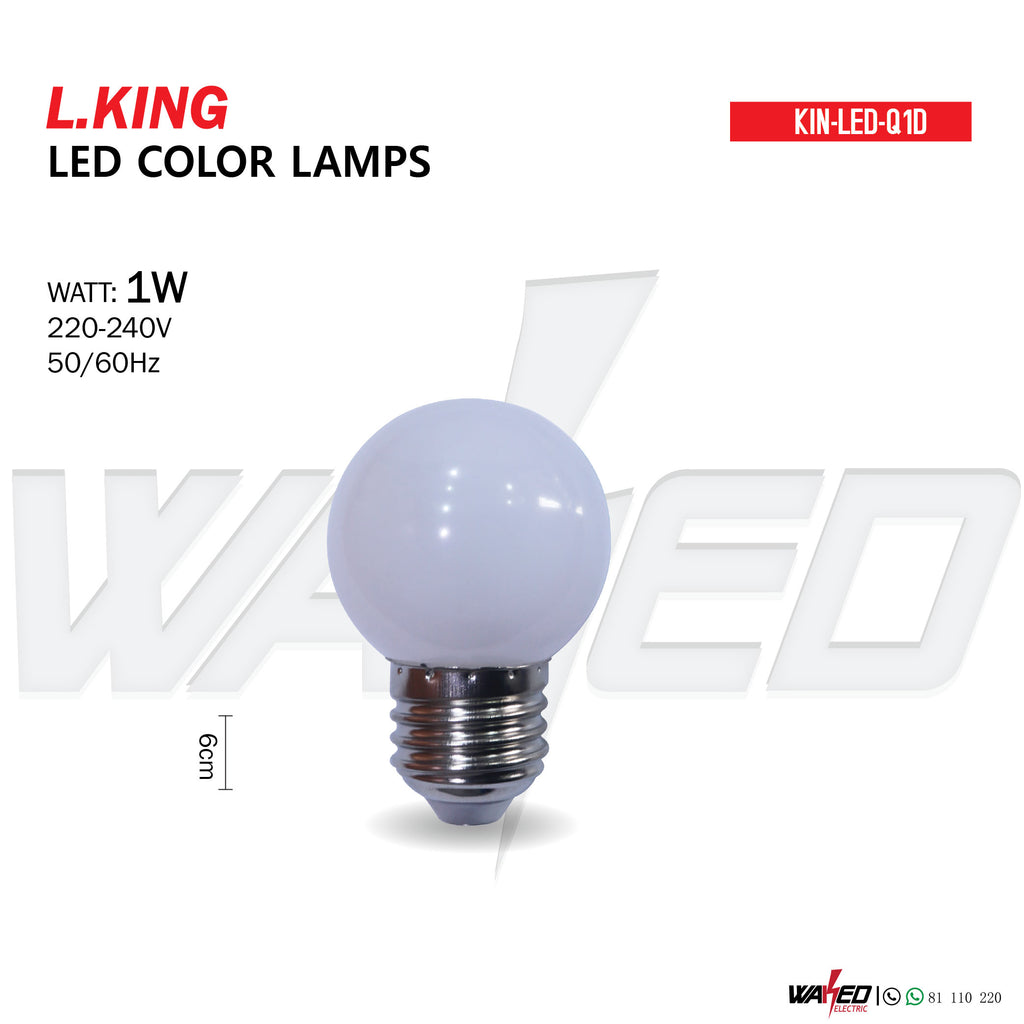 Led Lamp L Led Color Lamp - 1w white - L.KING – Waked Electronics