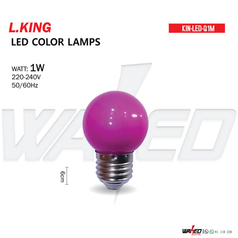 Led Color Lamp - 1w PURPLE  - L.KING