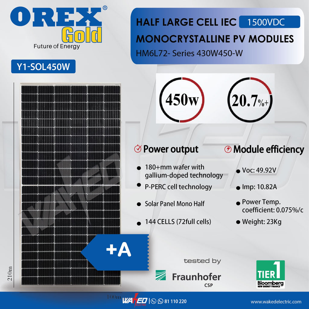 Solar Panel - 450W -OREX