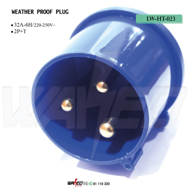 Compact Weatherproof Power Plug Weather Proof Plug - 32A – Waked Electric
