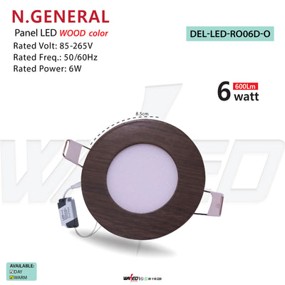 N.GENERAL Spot Light - 6W - WOOD COLOR