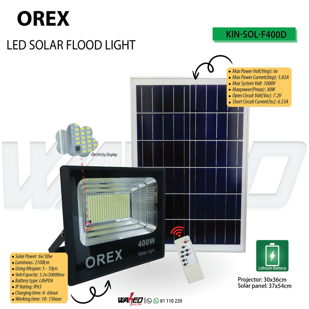 Solar Led Flood Light - 400watt - OREX
