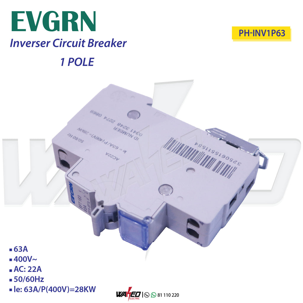Inverser Circuit Breaker - 1P 63A - EVGRN