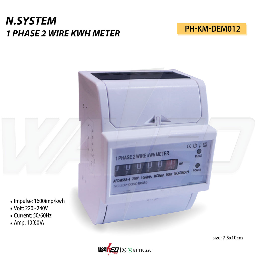 Single Phase/2 Wire KWH Meter - 10(60)A