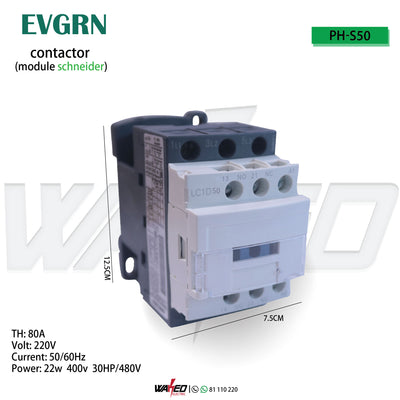 Contactor - D50/80A - EVGRN