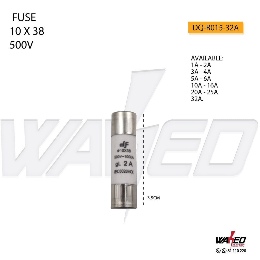 Fuse - 10X38 -500V -AC