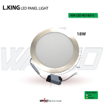 L.King Slim Spot Light silver-18W