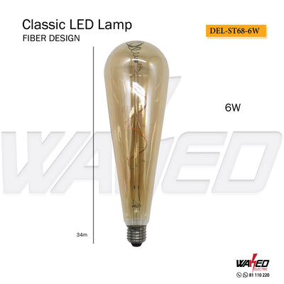 Led Filament Lamp - ST68 - 6W