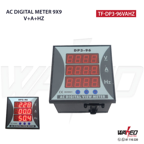 Digital Meter 9X9 - VOLT, AMP & Hz