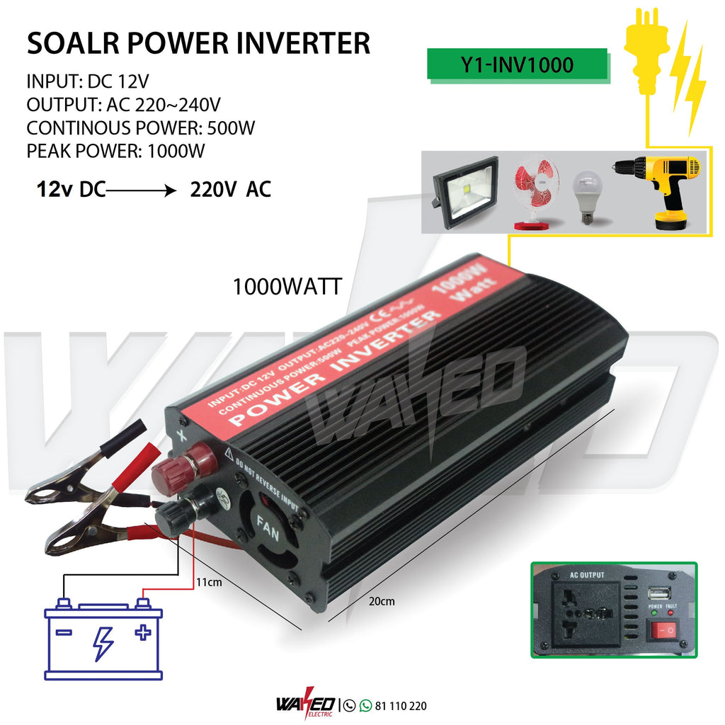 Solar Power Inverter - 1000W