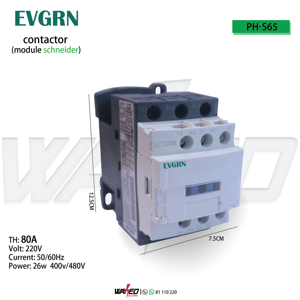 Contactor - D65/80A - EVGRN