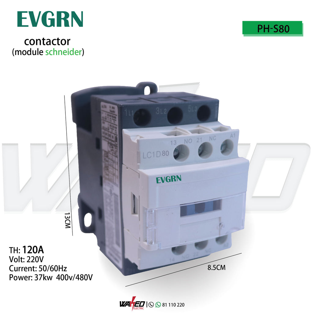 Contactor - D80/120A - EVGRN