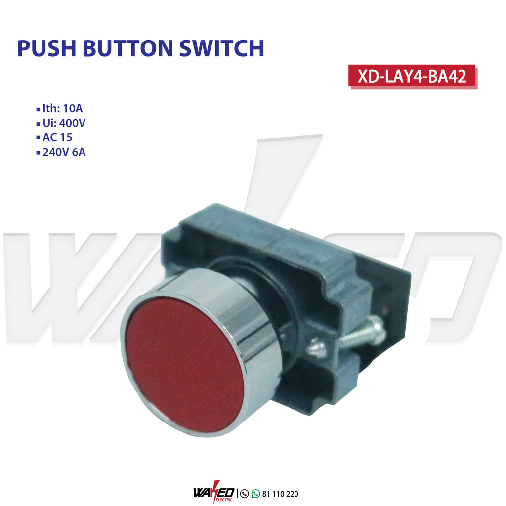 PUSH BUTTON SWITCH  RED