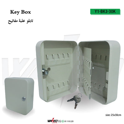 Key Cabinet Steel Lockable Holds 30 Keys [KB-30]