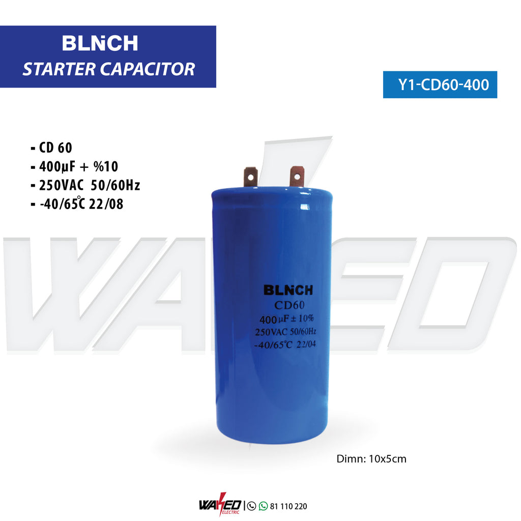 Starter Capacitor - 400uf - BLNCH